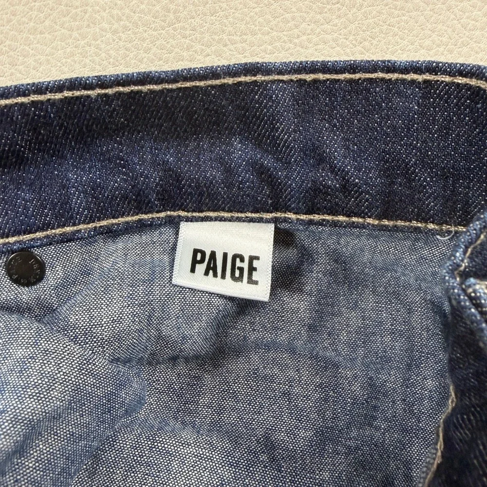 Paige‎ Normandie Mens Size 36x34 Dark Indigo Straight Leg Stretch Jeans USA Made